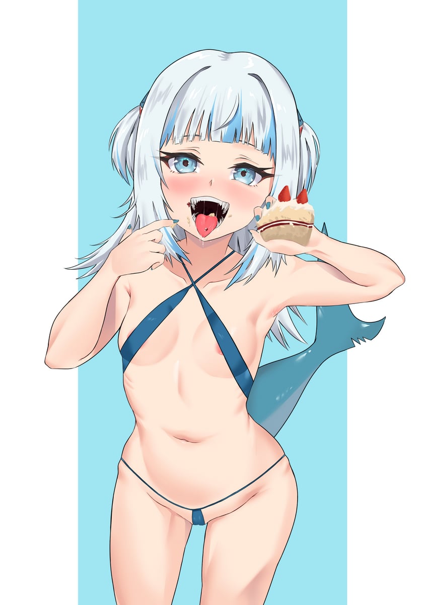 gawr gura (hololive and 1 more) drawn by rika_(akarika057)