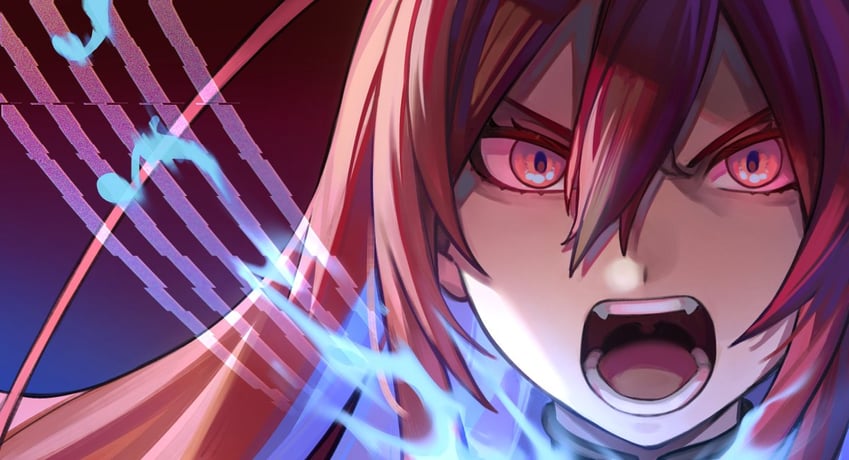 elizabeth rose bloodflame (hololive and 1 more) drawn by rakku_(rkrmz0n)