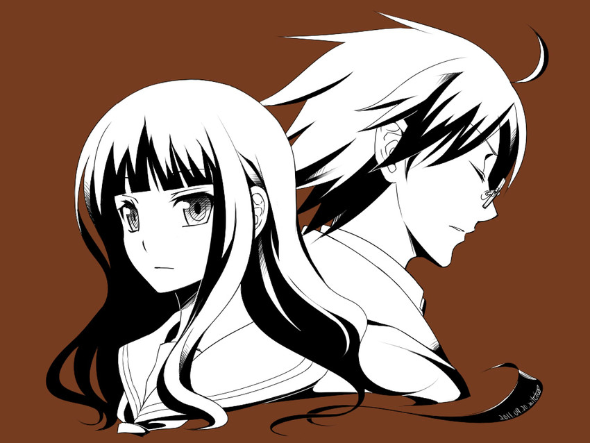 itoshiki nozomu and itoshiki rin (sayonara zetsubou sensei) drawn by milcho