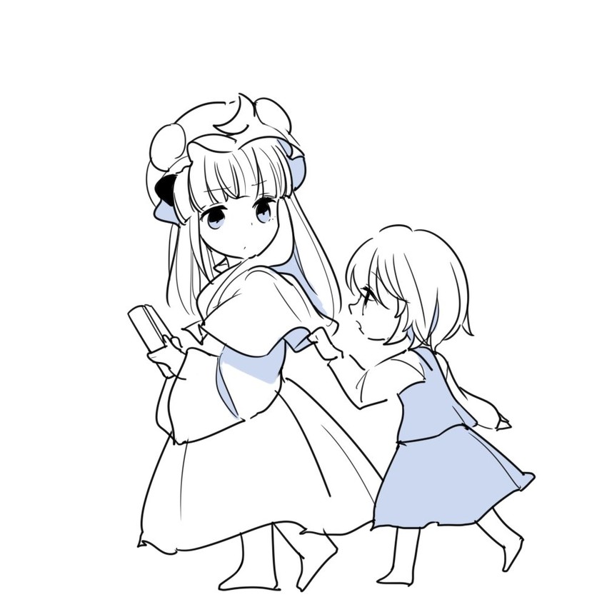 izayoi sakuya and patchouli knowledge (touhou) drawn by fumikiri_(dake_no_hito)