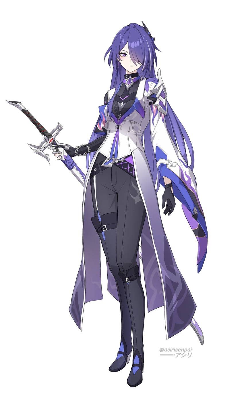 acheron (honkai and 1 more) drawn by asiri_senpai