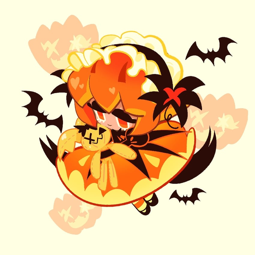 pumpkin pie cookie and pompon (cookie run and 1 more) drawn by jizhuileikunchong_(71902877)