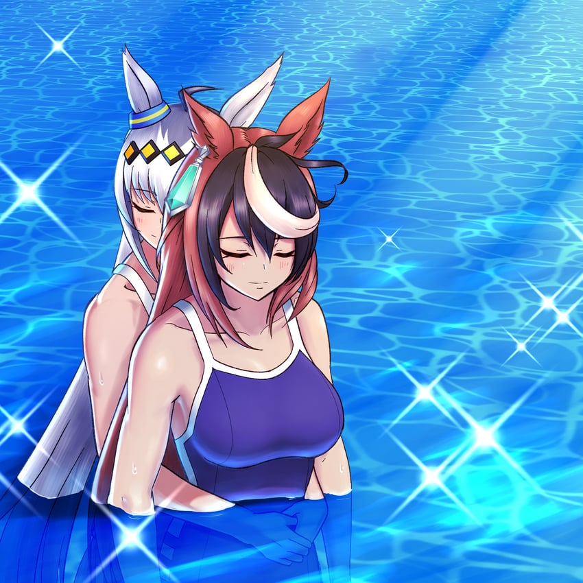 symboli rudolf and oguri cap (umamusume) drawn by mingo_(min5san)