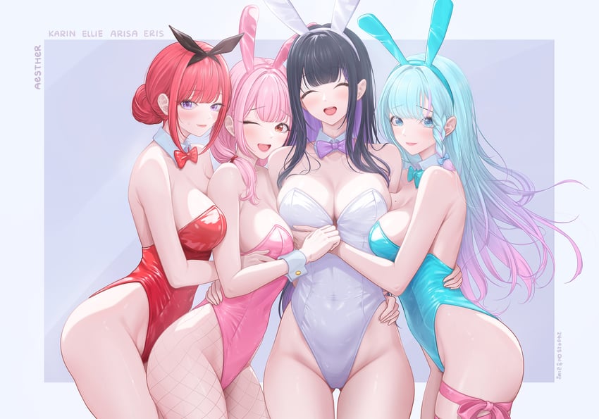 ellie, karin, arisa, and eris (charon universe) drawn by myomomoo