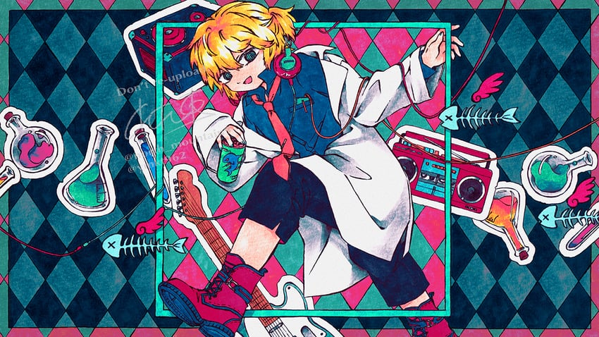 kagamine len (vocaloid and 1 more) drawn by yamakita_higashi