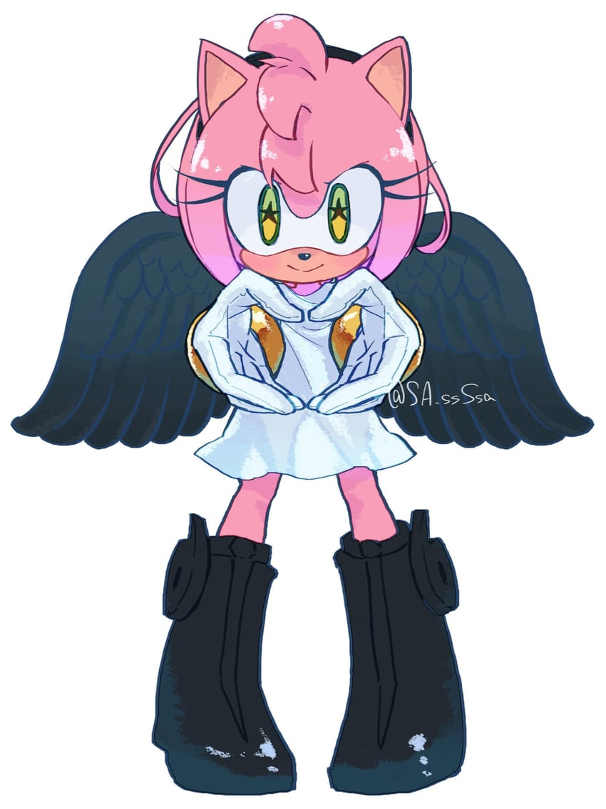 amy rose and s-snake (one piece and 1 more) drawn by konjiki_ringo