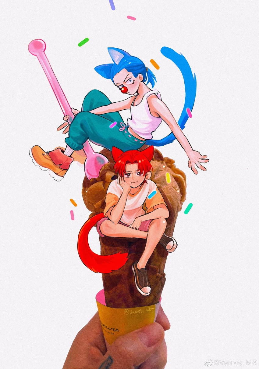 shanks and buggy the clown (one piece) drawn by vamos_mk