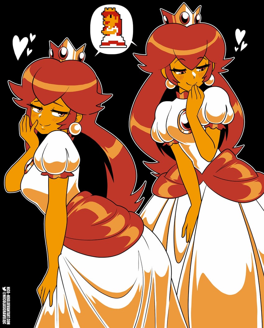 princess peach (mario and 1 more) drawn by nico-neko