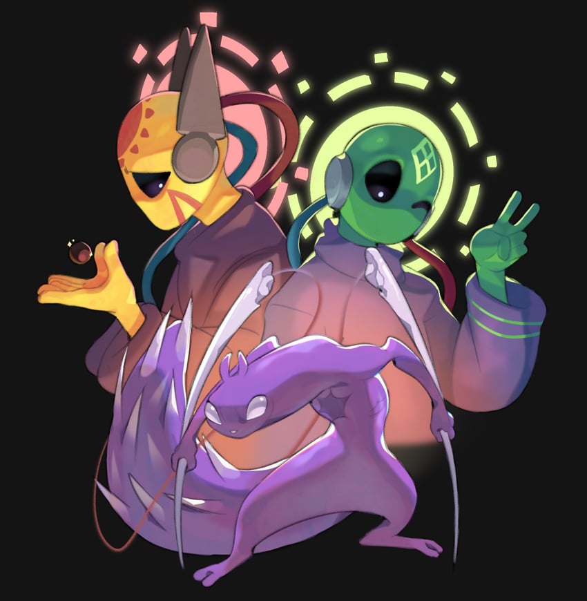 spearmaster, seven red suns, and no significant harassment (rain world) drawn by kipkune
