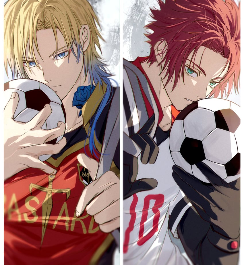 michael kaiser and itoshi sae (blue lock) drawn by yoon_(dmsco1803)