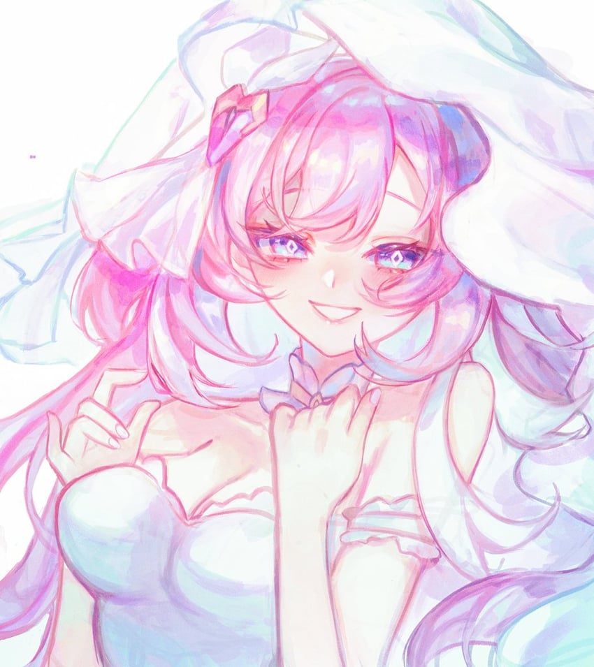 elysia (honkai and 1 more) drawn by chiyori08