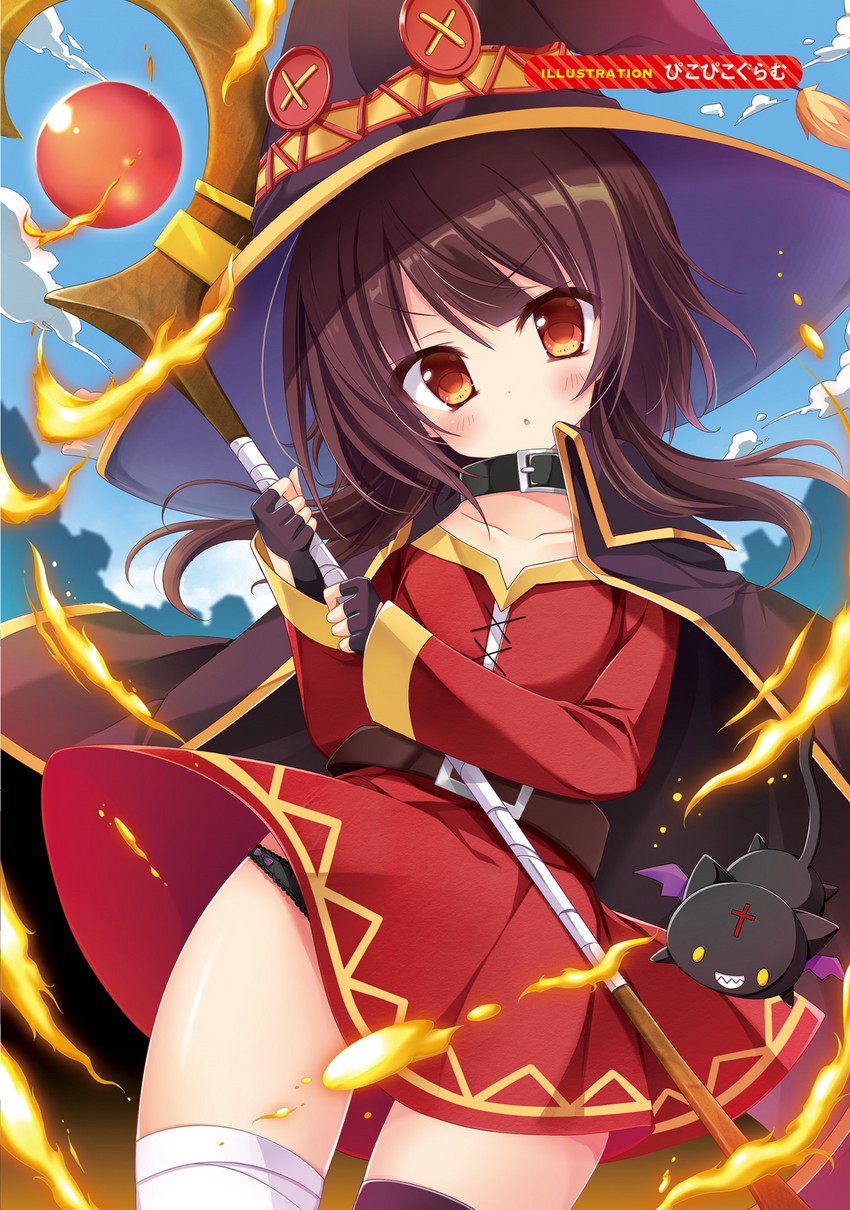 megumin and chomusuke (kono subarashii sekai ni shukufuku wo!) drawn by picpicgram
