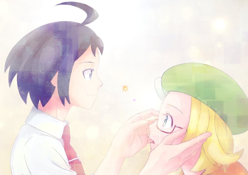 bianca and cheren (pokemon and 1 more) drawn by butako2