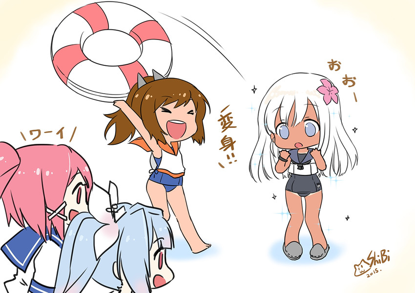 ro-500, i-19, i-401, and i-168 (kantai collection) drawn by shibi