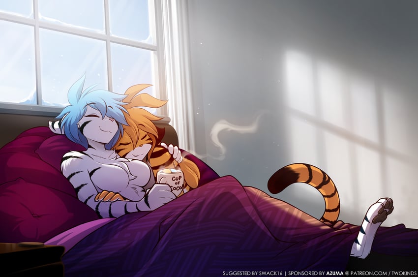 flora and trace legacy (twokinds) drawn by tom_fischbach