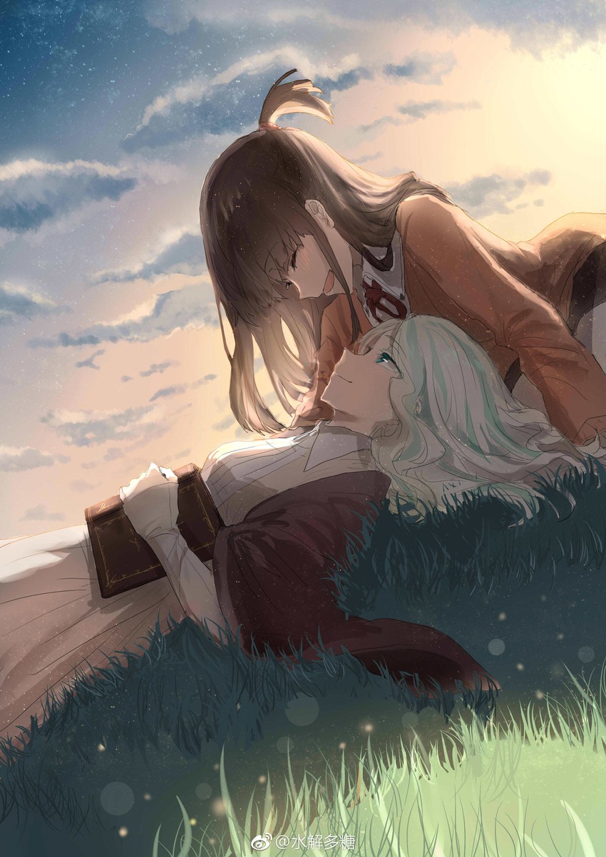 kagari atsuko and diana cavendish (little witch academia) drawn by candy_(pixiv15231759)
