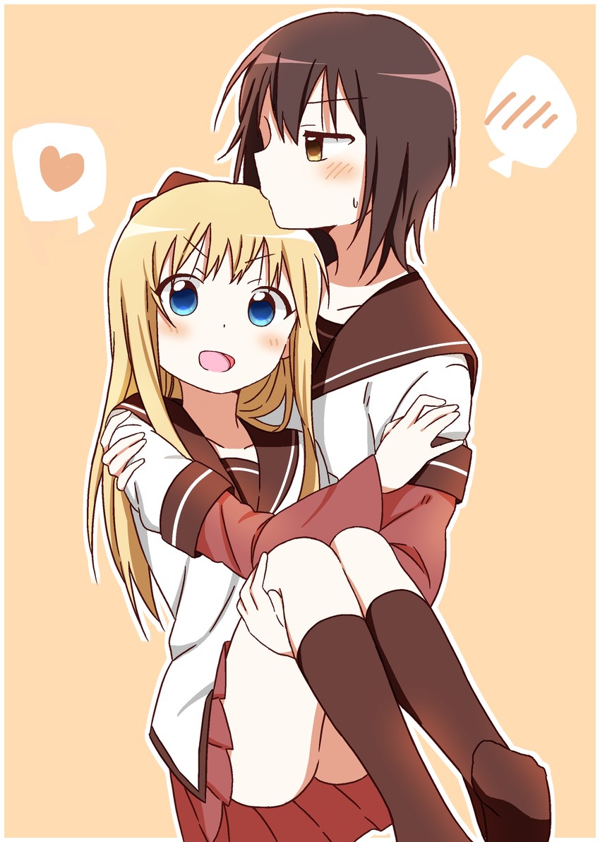 toshinou kyouko and funami yui (yuruyuri) drawn by shigure_(sigre)