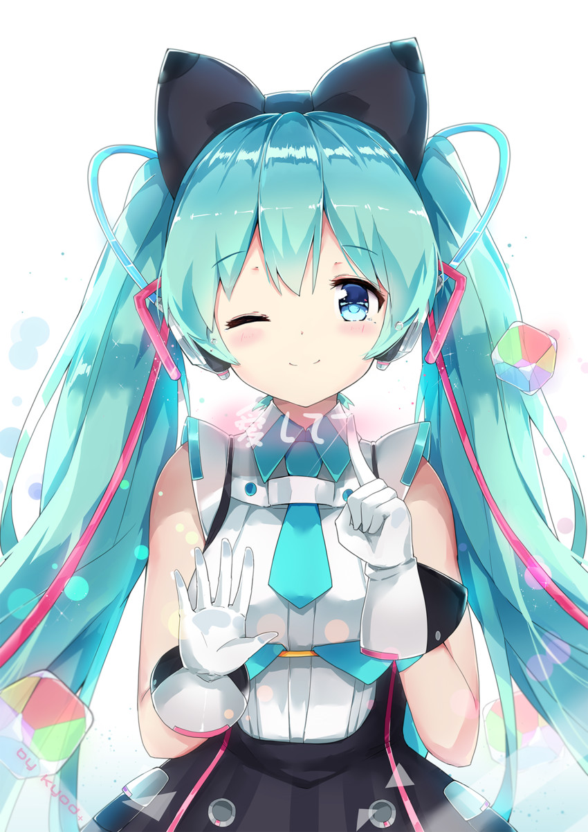 hatsune miku and magical mirai miku (vocaloid and 1 more) drawn by asahi_kuroi