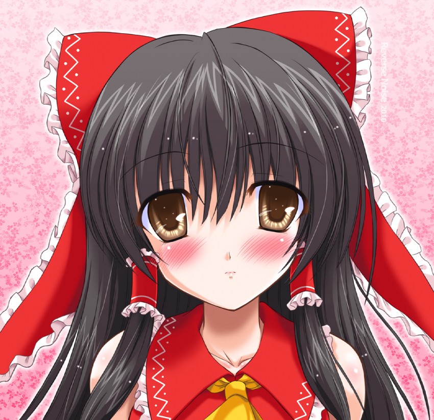 hakurei reimu (touhou) drawn by yamu_(reverse_noise)
