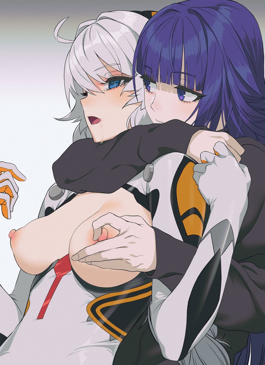 kiana kaslana and raiden mei (honkai and 1 more) drawn by tofu_crust
