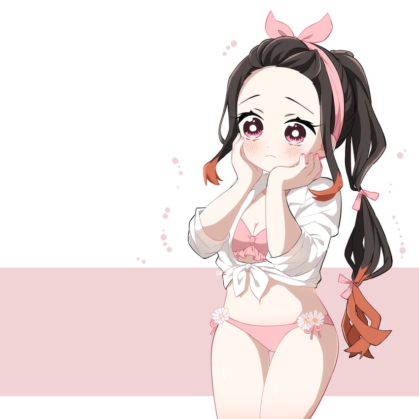 kamado nezuko (kimetsu no yaiba) drawn by pori_(kmt_pori)