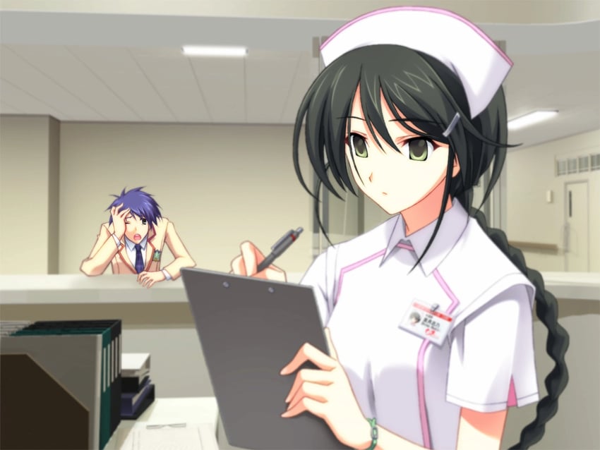 nishijou takumi and hazuki shino (chaos;head) drawn by matsuo_yukihiro
