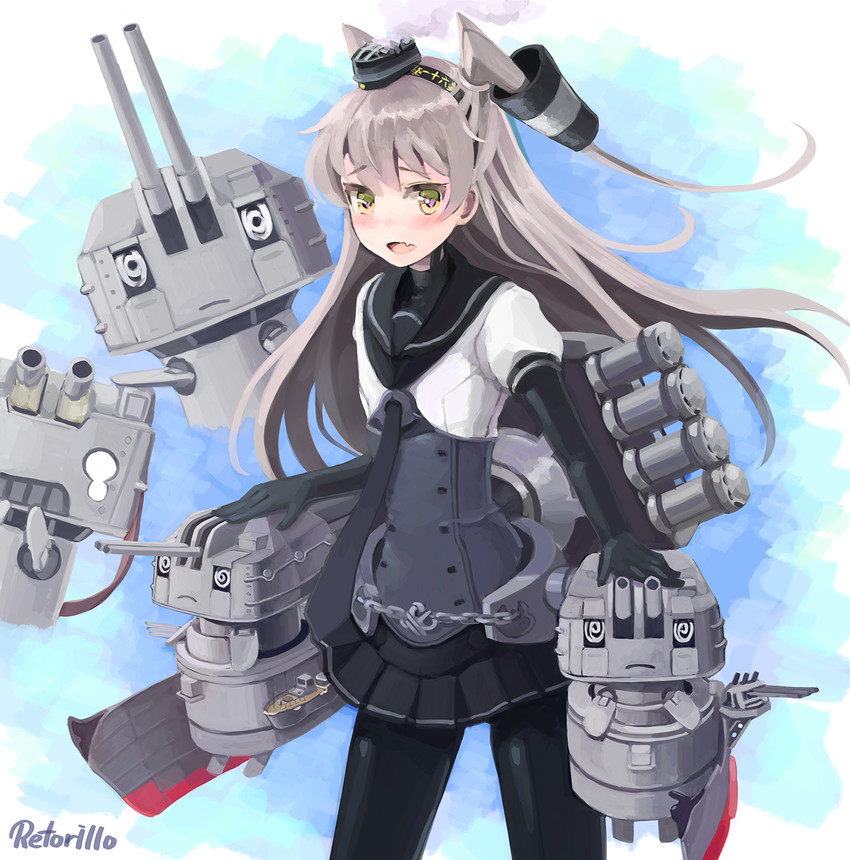 amatsukaze, hatsuzuki, rensouhou-kun, and chou-10cm-hou-chan (kantai collection) drawn by retorillo