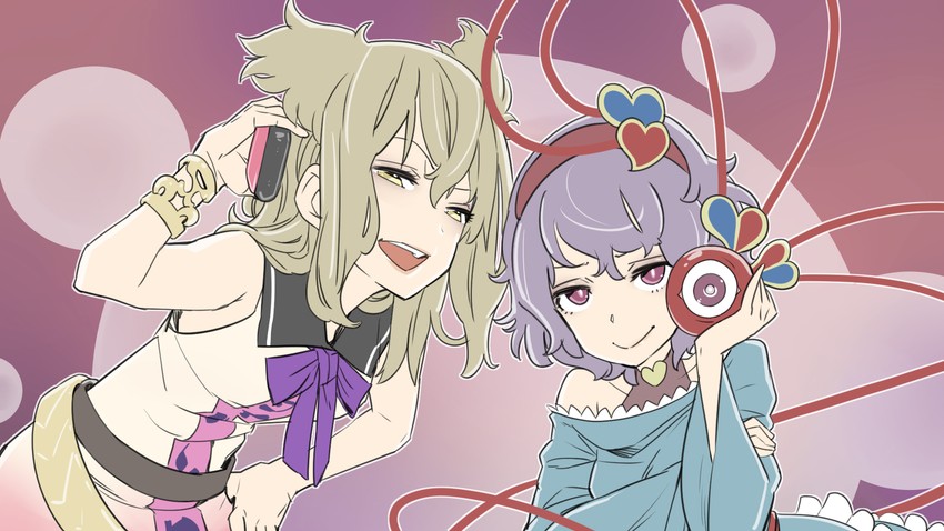 komeiji satori and toyosatomimi no miko (touhou) drawn by kawayabug