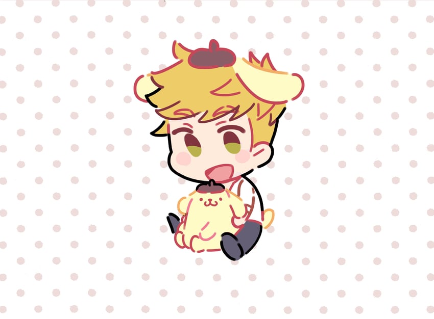 vane and pompompurin (granblue fantasy and 1 more) drawn by milkiato