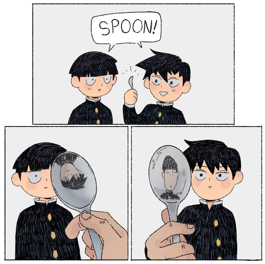 kageyama shigeo and kageyama ritsu (mob psycho 100) drawn by cutystuffy