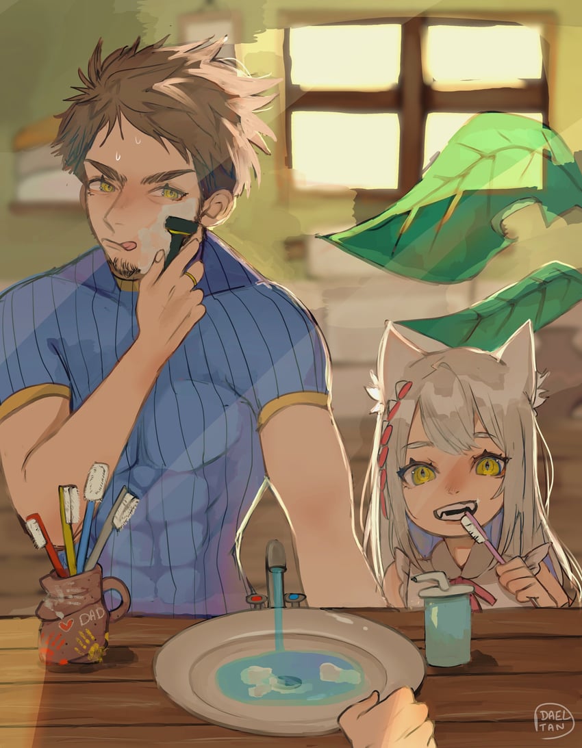 rex and mio (xenoblade chronicles and 2 more) drawn by dadeltan
