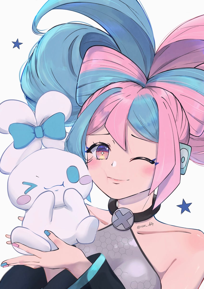 hatsune miku, iono, and cinnamoroll (pokemon and 4 more) drawn by star_dr0p