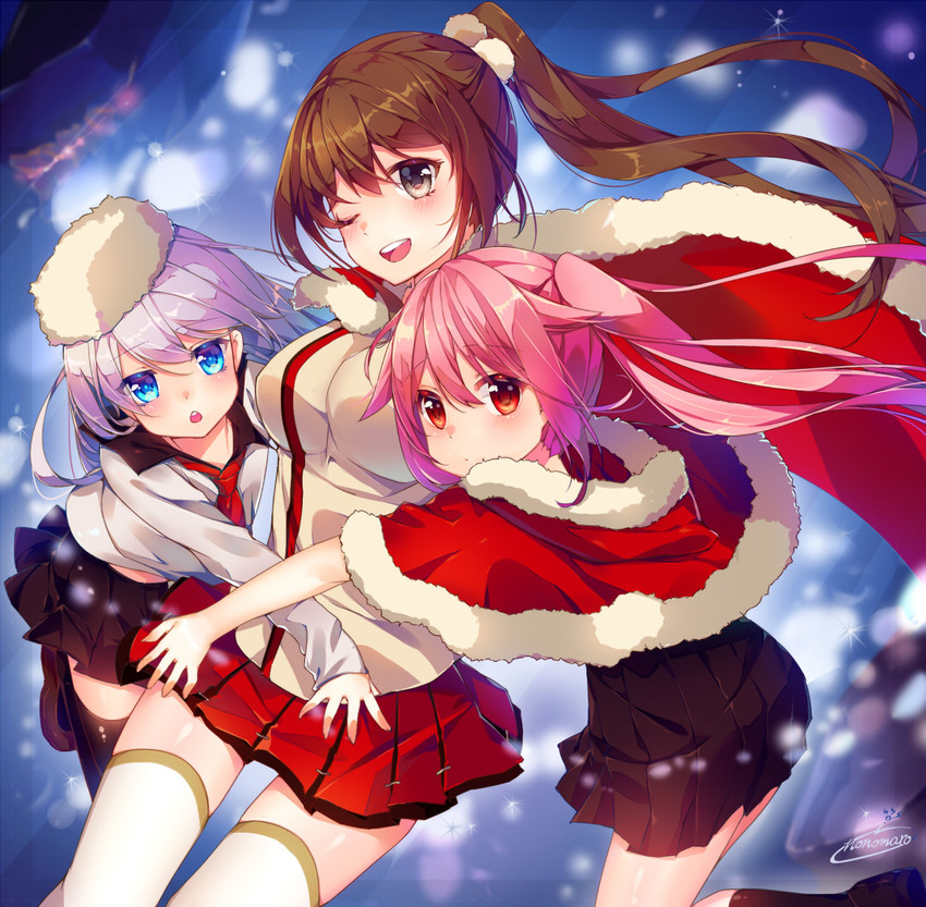 hibiki, yamato, and harusame (kantai collection) drawn by nonomaro