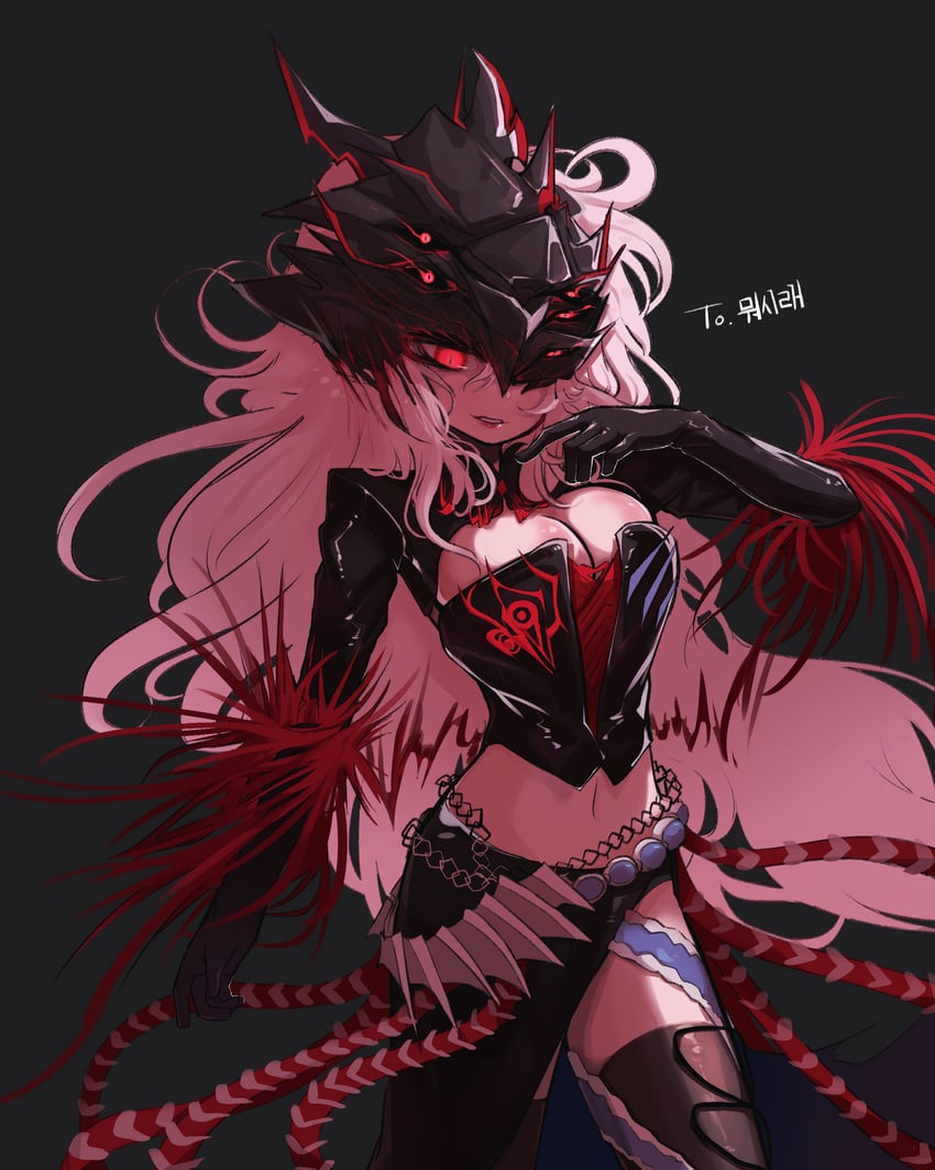 female slayer and demon slayer (dungeon and fighter) drawn by hwaryeok