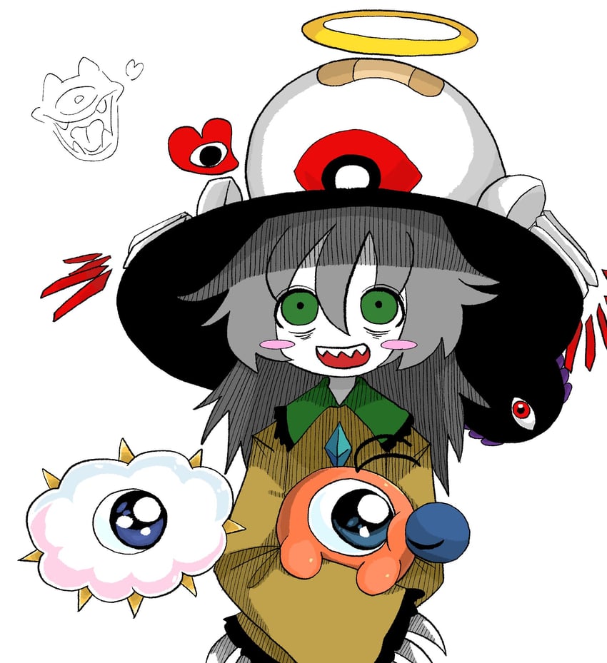 komeiji koishi, waddle doo, dark matter, zero two, scarfy, and 2 more (touhou and 3 more) drawn by zunusama