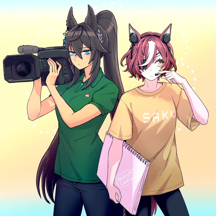 tanino gimlet and symboli kris s (umamusume) drawn by hi_(ibisf5umauma)