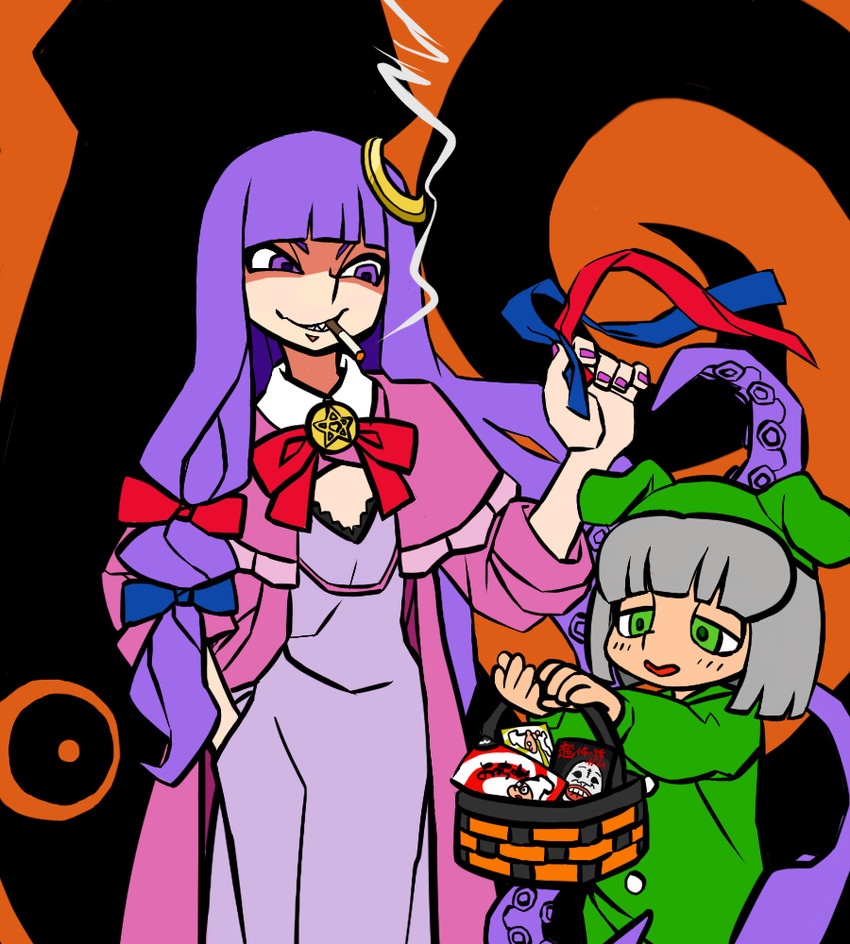 konpaku youmu, patchouli knowledge, taisa, eska, pinky, and 1 more (touhou and 3 more) drawn by scotch_(cookie)