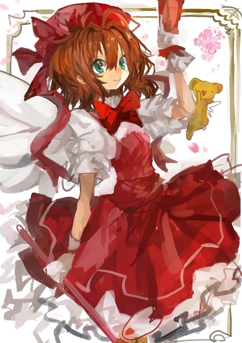kinomoto sakura and kero (cardcaptor sakura and 1 more) drawn by kaamin_(mariarose753)