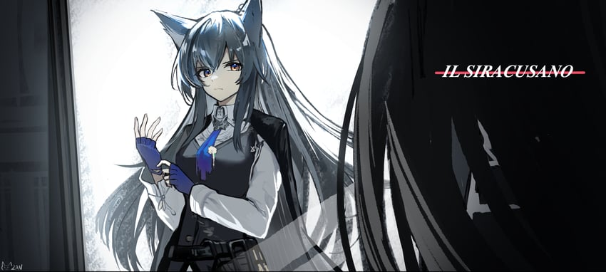 texas and texas the omertosa (arknights) drawn by sigma_zan