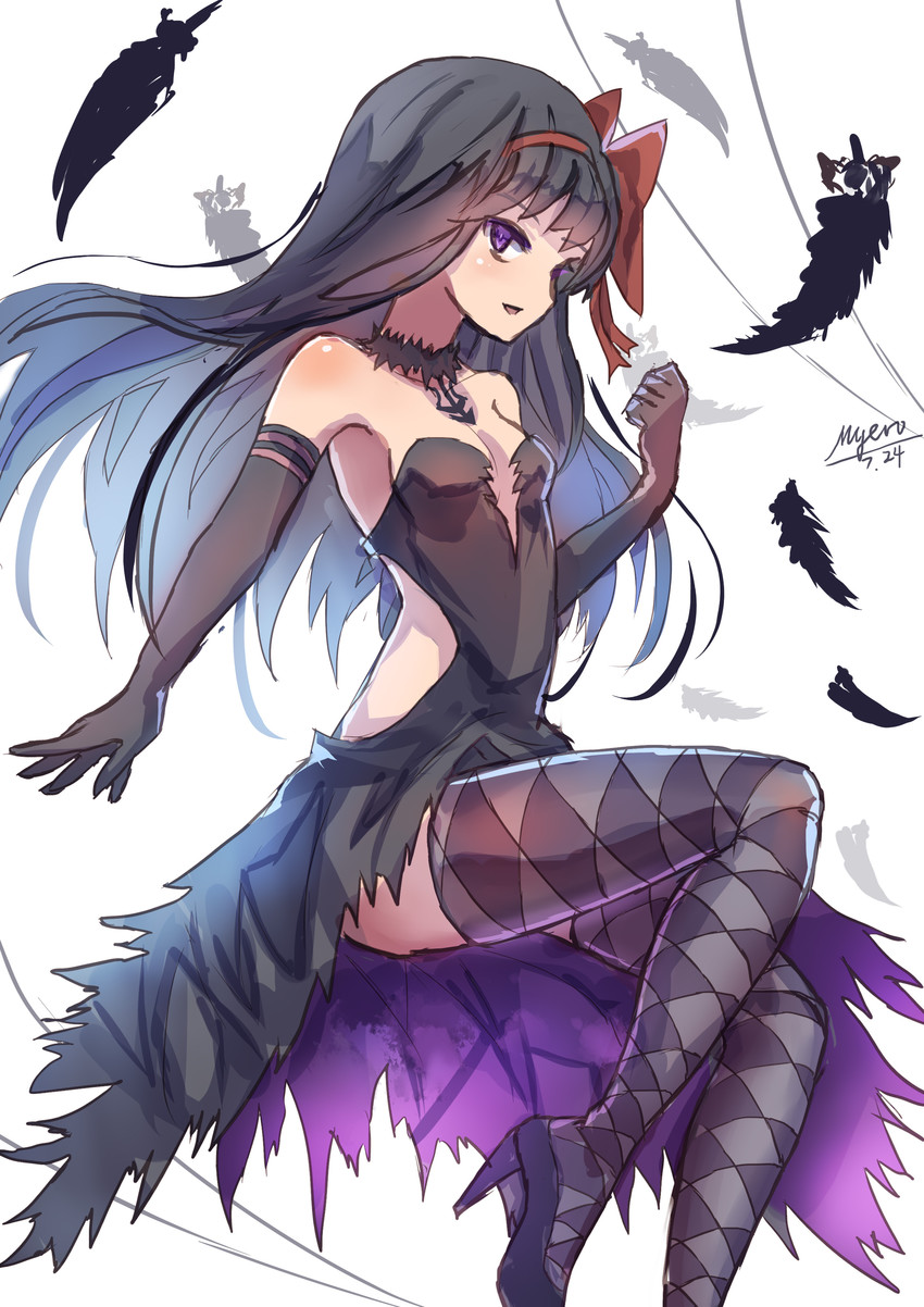 akemi homura and akuma homura (mahou shoujo madoka magica and 1 more) drawn by myero