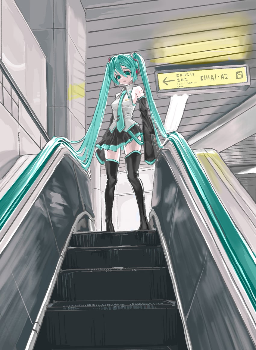hatsune miku (vocaloid) drawn by gei_wo_ji_ge_bianhao