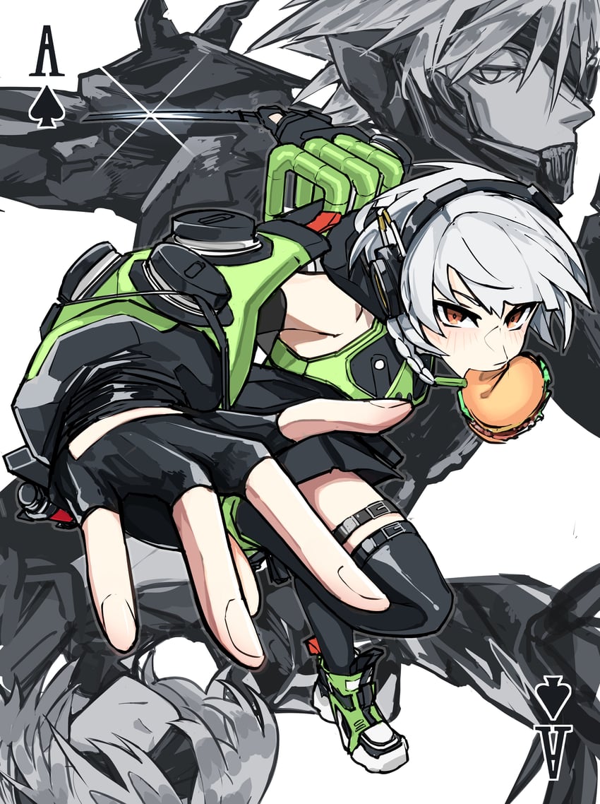 2b, anby demara, and raiden (zenless zone zero and 4 more) drawn by heartbreak_juan