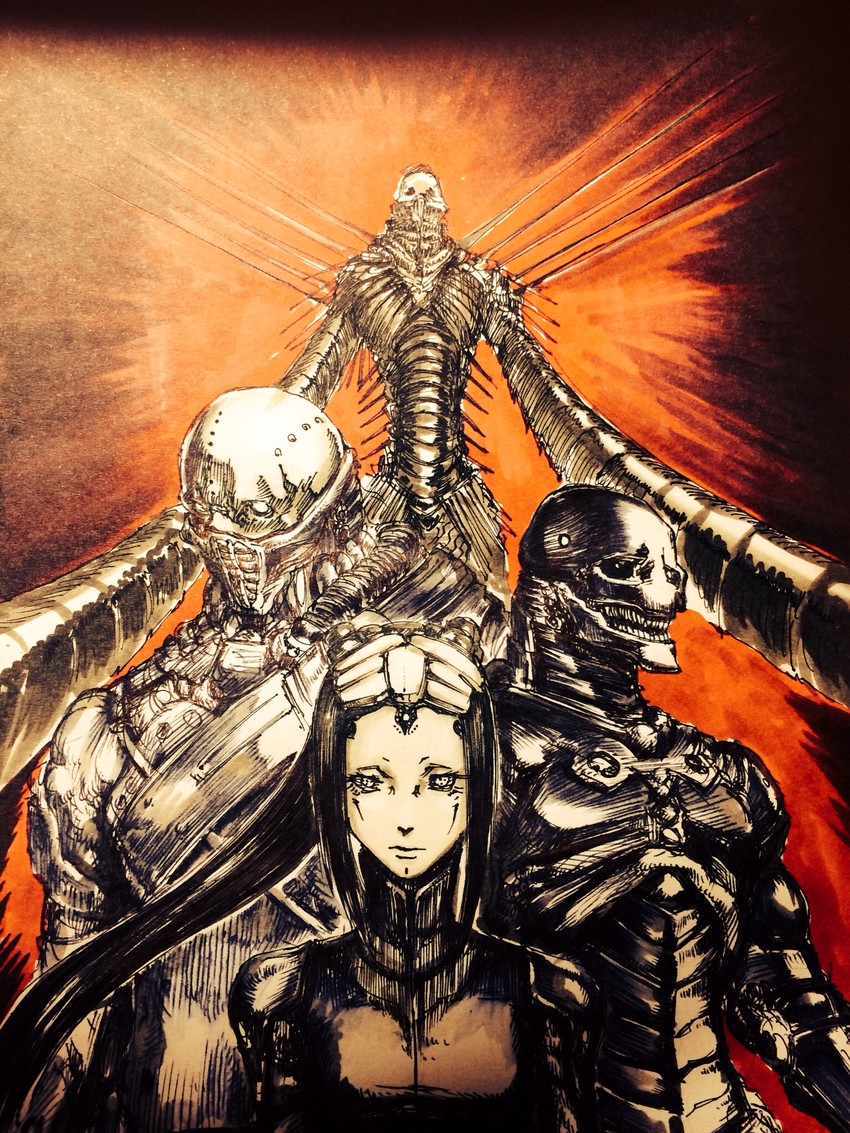 pcell, davine lu linvega, schiff, and blon (blame!) drawn by ds_(ds310)