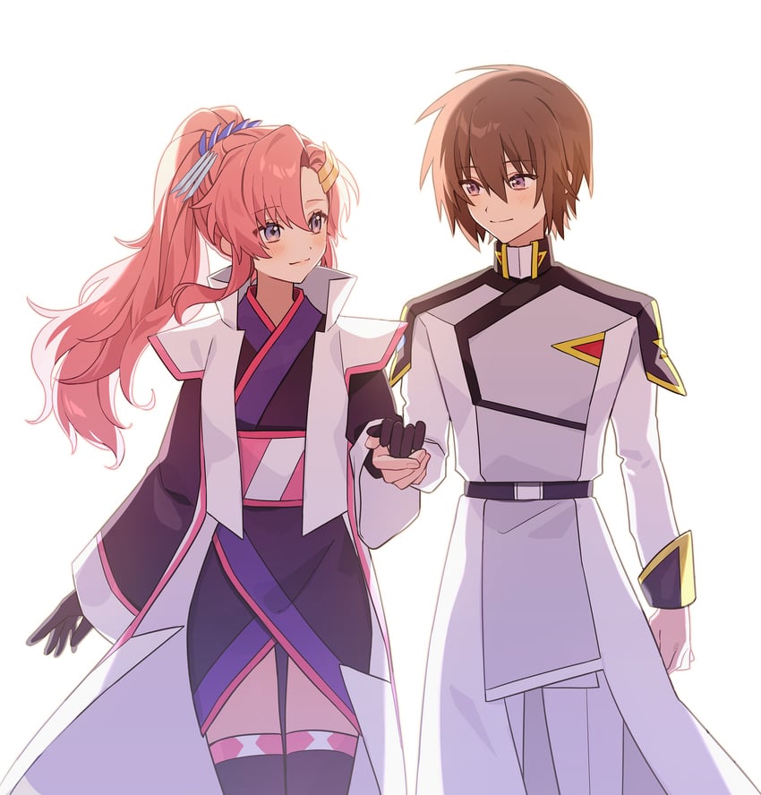 lacus clyne and kira yamato (gundam and 2 more) drawn by ymrxx_(kamihurai)