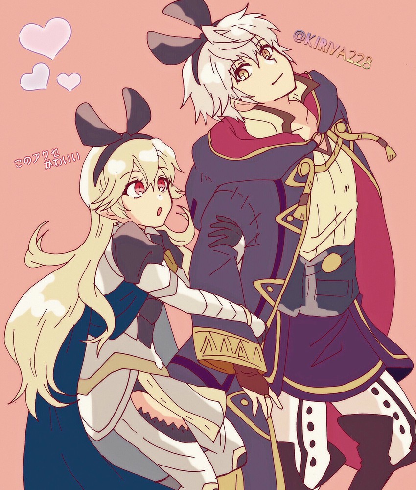 female corrin and male robin (fire emblem and 3 more) drawn by kiriya_(552260)