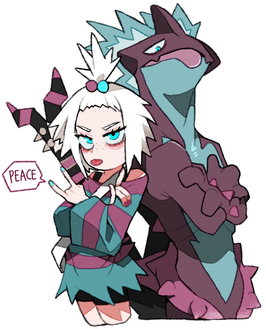 roxie and toxtricity (pokemon and 1 more) drawn by bbizim03