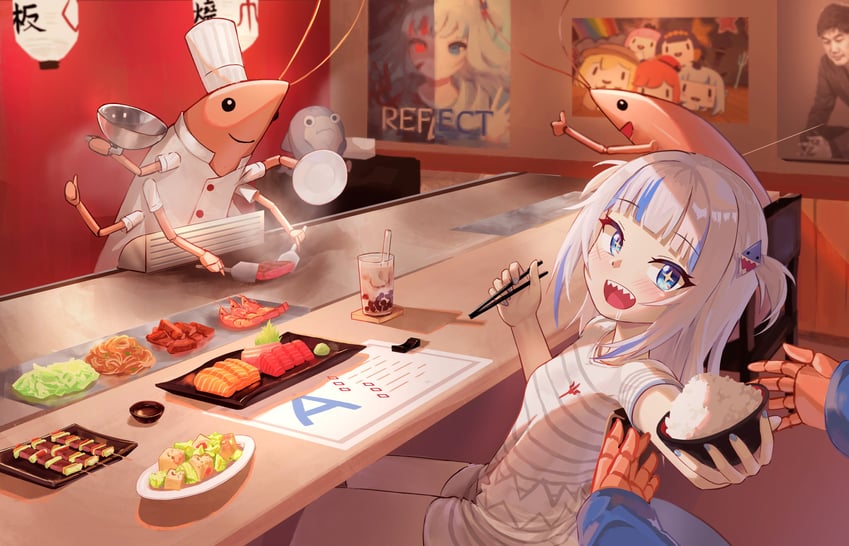 gawr gura, mori calliope, ninomae ina'nis, takanashi kiara, watson amelia, and 8 more (hololive and 2 more) drawn by hirotaka0125