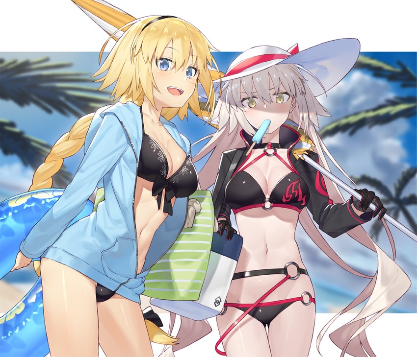 jeanne d'arc alter and jeanne d'arc (fate and 1 more) drawn by hayashi_kewi