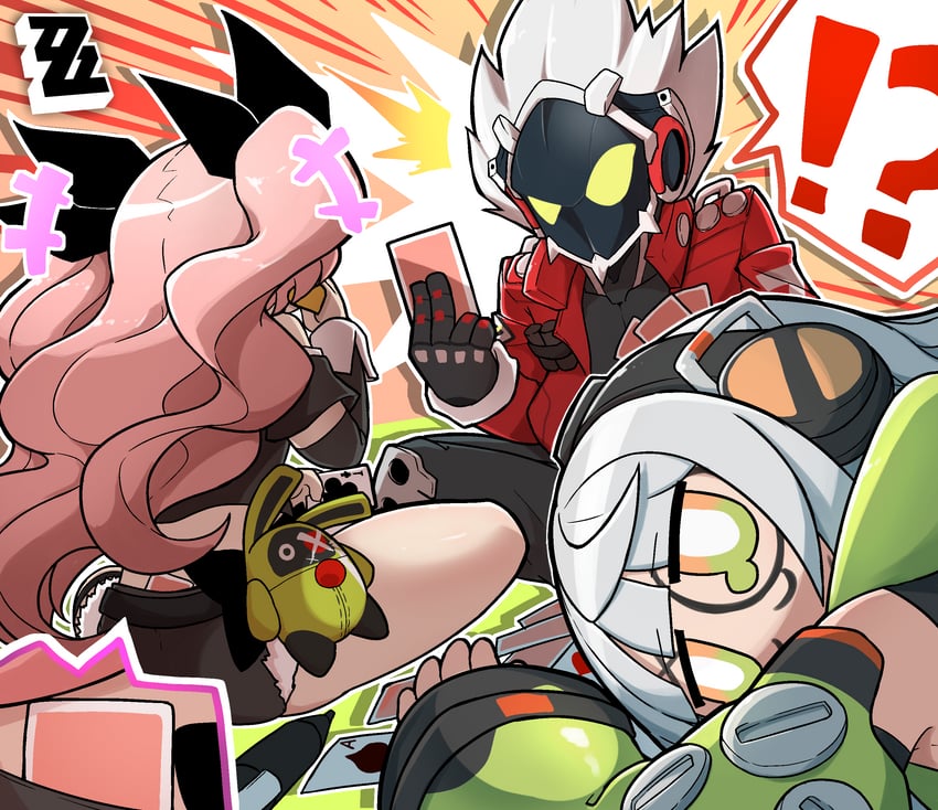 nicole demara, anby demara, and billy kid (zenless zone zero) drawn by funennogomi
