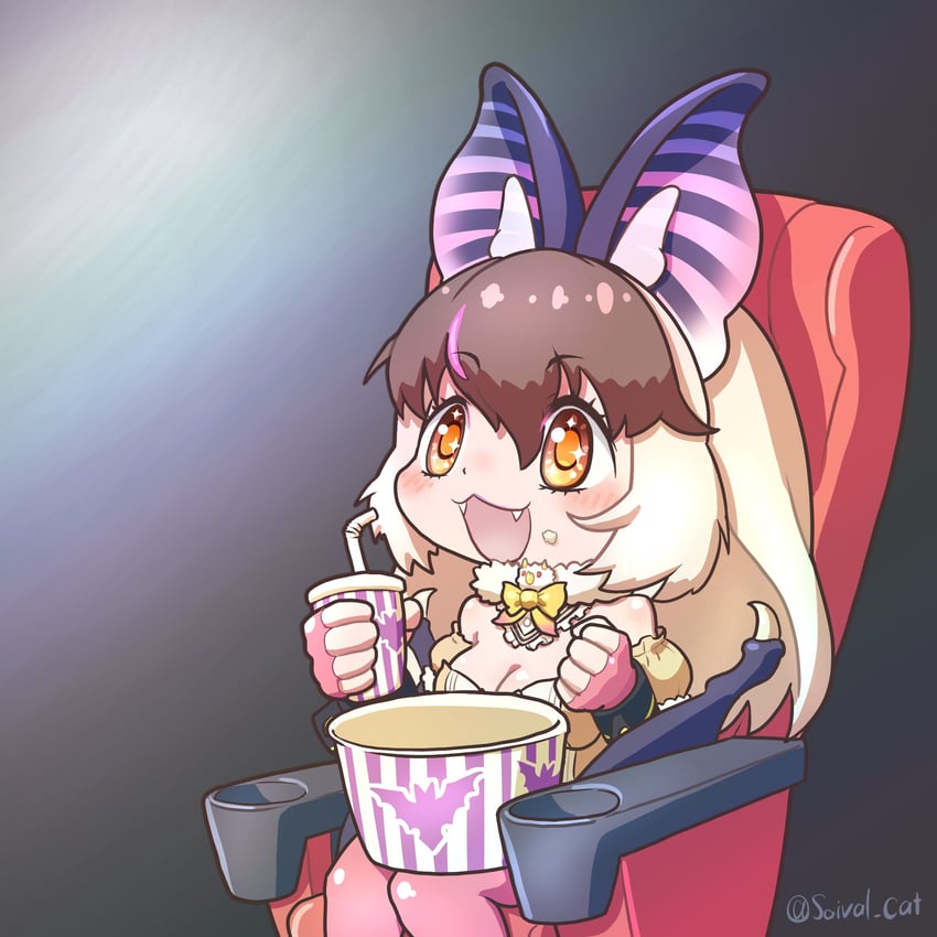 brown long-eared bat (kemono friends and 1 more) drawn by saival_cat
